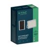 Naświetlacz LED solarny V-TAC 15W pilot auto timer IP65 biały VT-120W-W 4000K 1200lm